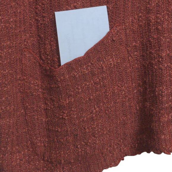 Cut Loose Womens Pullover Sweater Brown Long Sleeve Boat Neck Pockets One Size - Picture 3 of 7